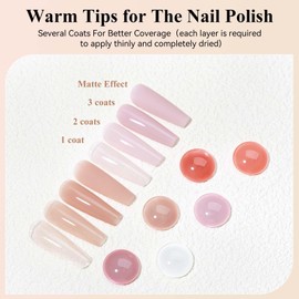 Bevimee Vegan Nail Polish Set: 6 Colors Regular Nail Polish Quick Dry, White Nude Sheer Pink Natural Nail Lacquer Non Gel Air Fast Drying Finger Nail Polish Bulk Low-Odor DIY Salon Gift For Women