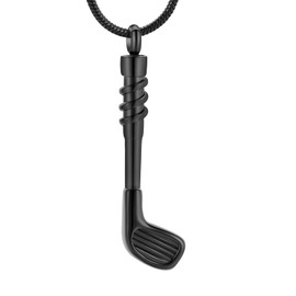 Golf Clubs for Ashes for Men Women Funeral Keepsake Urn Pendant Ashes Holder Stainless Steel Cremation Jewelry Urn Necklace