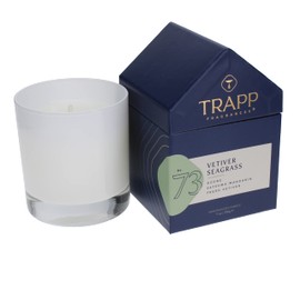 Trapp - No. 73 Vetiver Seagrass - 7 oz. House Box Candle - Aromatic Home Fragrance with Fresh Scent of Ozone, Satsuma Mandarin, & Fresh Vetiver Notes - Petrolatum Wax