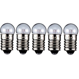 Set of 5 WireThinx Spherical Bulbs 0.6 W 6.0 V Socket E10 11.5 x 24 mm L3