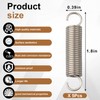 Stainless Steel Small Tension Spring, Dual Hooks, Wire Diameter 0.047",
