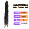 LOCSBYHAND Boho Senegalese Twist Crochet Hair 24 Inch 8 Packs,