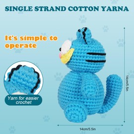 YOOAOYO - Kit de ganchillo para principiantes, niños y adultos, tambalea, artes y manualidades, accesorios de ganchillo con ganchos ergonómicos de ganchillo, hilo de ganchillo para aprender paso a