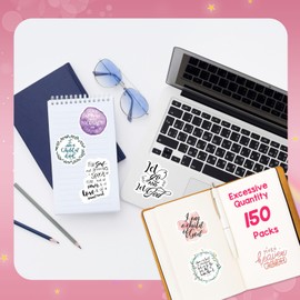 150pcs Inspirational Bible Verse Stickers - Christian Scrapbook & Journaling Stickers, Bulk Water Bottle Stickers, Christian Gifts for Easter, Mother's Day, Kids, Bible Study Supplies