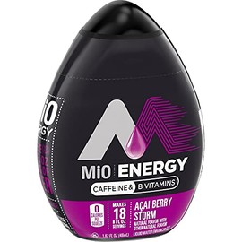 MiO Liquid Water Enhancer - makes 24 servings + Vitamins, 1.62 oz each, (Acai Berry Storm, Pack of 5), Set of 3