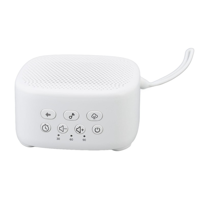 Sleep Sound Machine Intelligent Timing Adjustable Volume USB Charging White