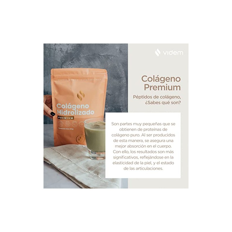 Colágeno Videm Hidrolizado Premium, Facil Absorción, Apoyo Articular y Antiedad,