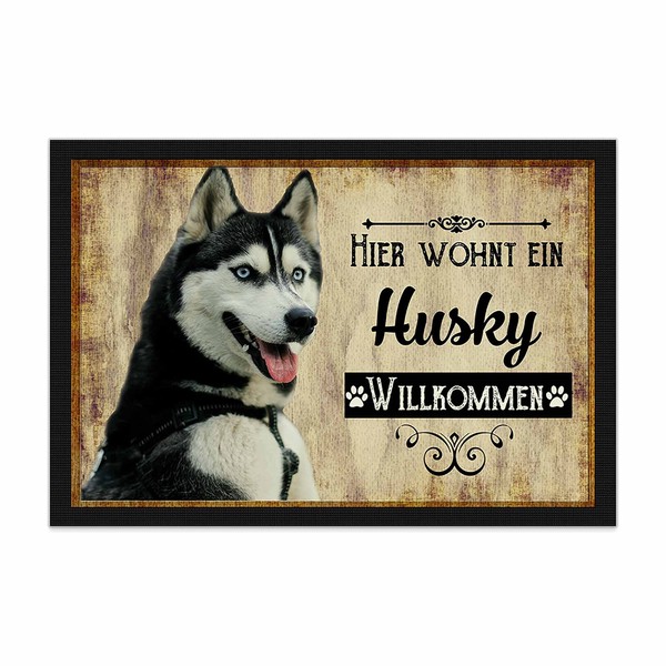 PR Print Royal Doormat Pets with Dog Picture Husky -