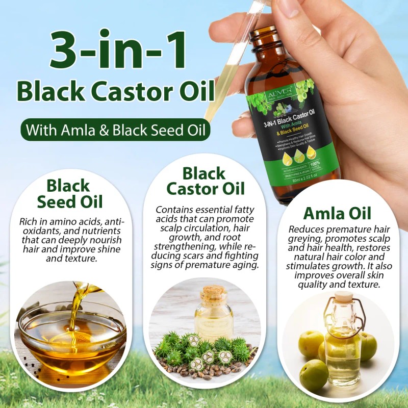 Tratamiento Capilar Con Ricino Amla + Semilla Negra