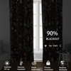 Moonslim Brown Gray Blackout Curtains, Grey Rustic Abstract Rustic Farmhouse