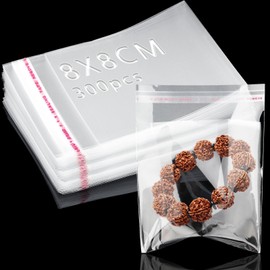 Lonely high heels 300 Stück Zellophantüten Klein Selbstklebend Plastiktüten 8x8 cm Cellophantüten Transparent OPP Tütchen Tütchen Selbstklebend Flachbeutel Weihnachten Tüten für Keksen Süßigkeiten Nüssen Schmuck