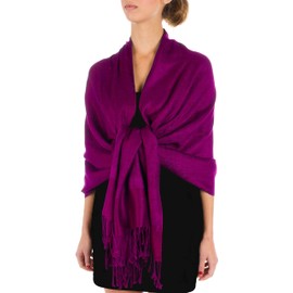 Sakkas Soft Pashmina Feel Paisley Design Scarf / Stole - burgundy