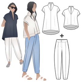 Patrón de costura Style Arc – Teddy by Two Outfit (tallas 04-16) – Clic para otros tamaños disponibles