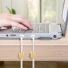 3pcs Gold Cable Anchors, Metal Phone Charger Cord Holders Cable