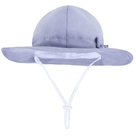 Baby Sun hat, Sun Protection Girl hat Children UV Protection Bow with Ties and Neck Protection Foldable Summer hat Gray