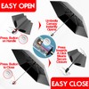 Moorrlii Automatic Mini Travel Windproof Folding Umbrella - UV Protection,