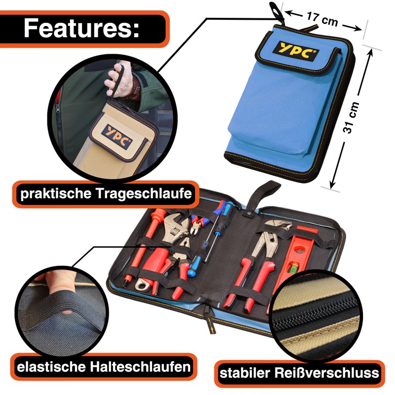 YPC ZipCaddy L - Tool Folder / Tool Organiser with