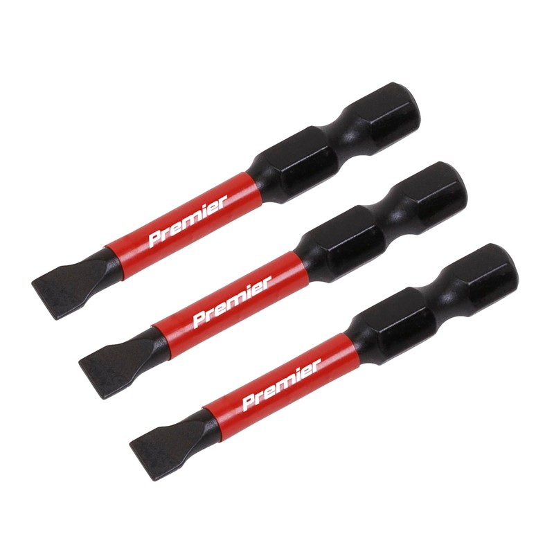 Sealey 3pc 50mm Slotted 5.5mm Impact Power Tool Bit Set