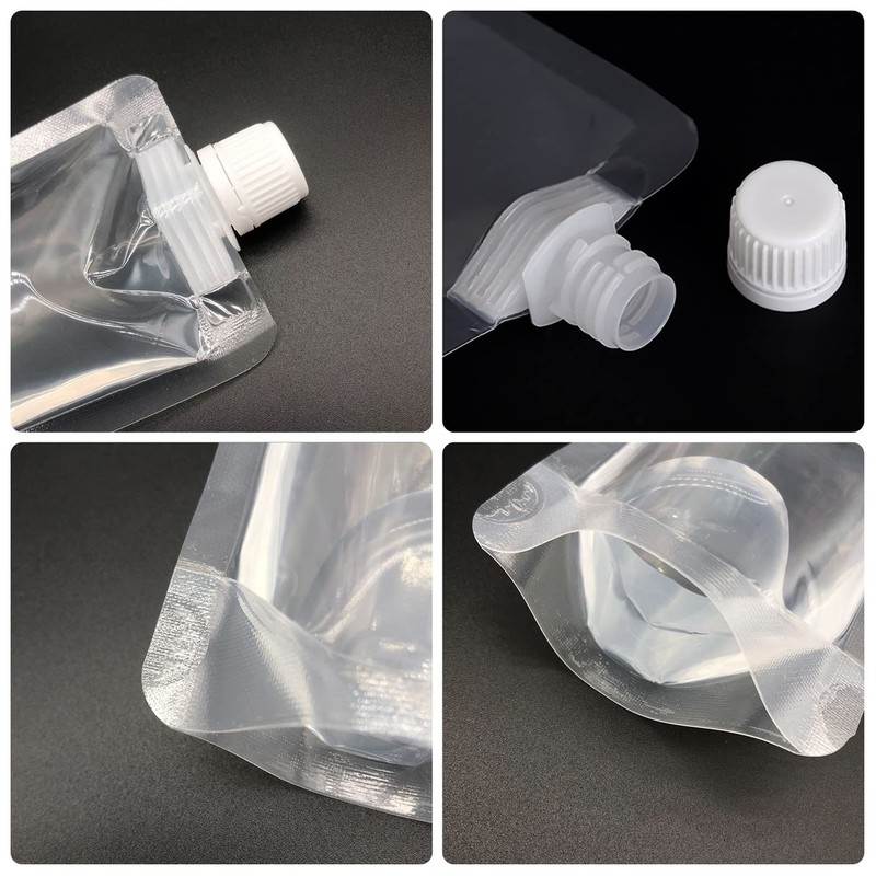Keon Plastic Flasks - Leak-Proof, Reusable, Flexible Juice Drink Bags,