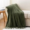 BATTILO HOME Olive Green Throw Blanket for Couch Bed Sofa,