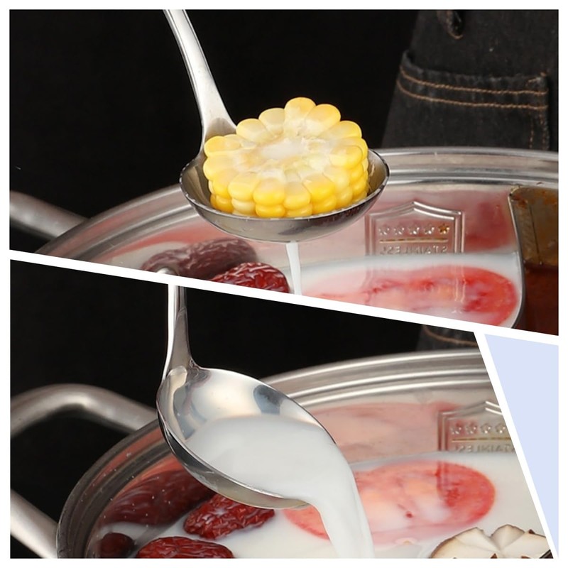 Stainless Steel Soup Spoon, Durable Household Spoon for Drinking Soup,