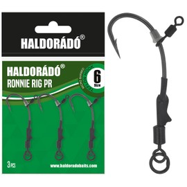 Haldorádó Ronnie Rig PR Fishing Hooks Size 6 3 Pack 360 Degree Swivel Design Black