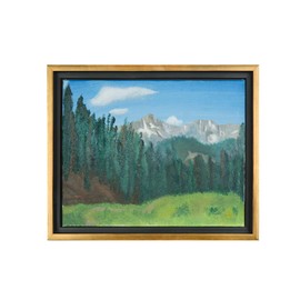 Creative Mark Illusions Floater Frame For 3/4" Deep Canvases - 8x10 Black w/Antique Gold Edge - Set of 4- For Galleries & Home Decor - Wood Float Frame for Canvas Paintings - w/Hanging Hardware