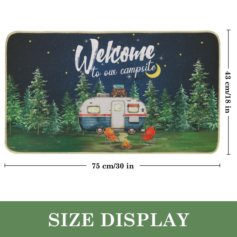 comfoyar Camper RV Door Mat, Welcome to Our Campsite Floor