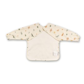 ÜneeQbaby 2 Pack Waterproof Baby Toddler Bibs Long Sleeve Ecotex Feeding and Play with Chest Pocket Jumpsuit Mock, multicoloured