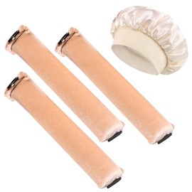 4 Pcs BMYUK Overnight No Heat Hair Curls No Heat for Heatless Curling Set for Wrapping and Sleeping at Night Jumbo Flexi Rods for Long Hair Brown