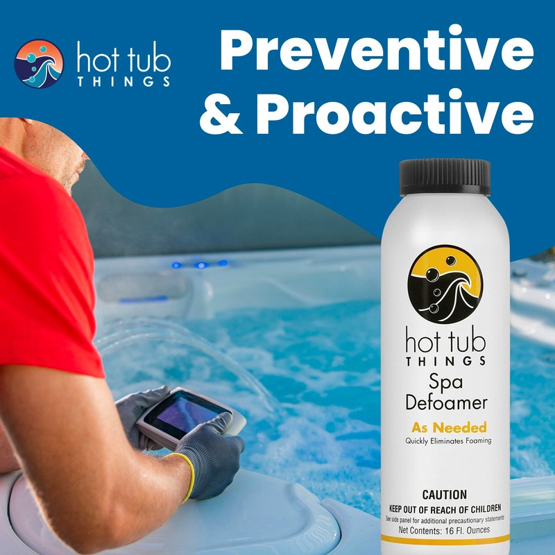 Hot Tub Things Spa Defoamer, Removes Foam from Soaps, Lotions,