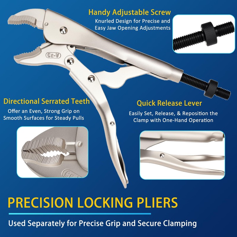 GEAROLL Locking Pliers Slide Hammer Puller Set, 9.8 in Locking