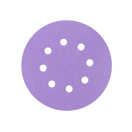 5 Inch 8 Hole Sanding Discs Purple Sanding Disc 120 Grit Ceramic Sanding Discs, Heavy-Duty Hook and Loop Film Discs Sandpaper for Random Orbital Sanders, 36 Pack