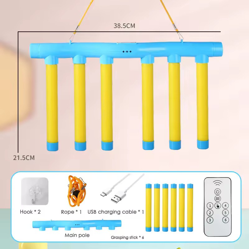 6-Stick Falling Sticks Reflex Challenge Game with Remote Control, 3-Speed
