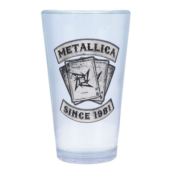 Nemesis Now Officially Licensed Metallica Since 1981 Dealer Glass, 14.8cm