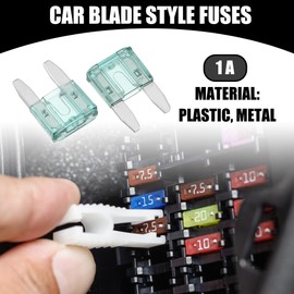 Partuto 100 Pcs Mini 1AMP APM/ATM Universal Car Fuse Blade Style Fuses Short Circuit Protection - Automotive Car Boat Truck SUV RV - Plastic Metal Green