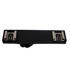 vhbw Dual Hot Shoe Adapter Compatible with Canon EOS 600D, 60D Camera - E-TTL Dual Hot Shoe Splitter, Plastic/Metal, Black