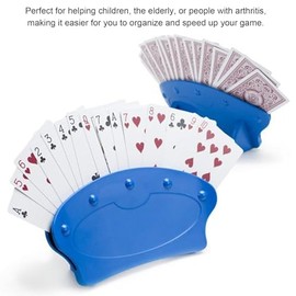 Generic Paquete de 4 Tarjeteros de Póquer, Soportes de Plástico Duraderos para 15 Cartas, Diseño Antideslizante para Jugar con Manos Libres