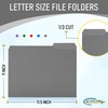 Grey File Folders, 1/3-Cut Tabs, Letter Size, 12-Pack – Durable