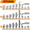 Nuts and Bolts Set M2 M3 M4, CYLBAQ Black Hex
