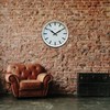 Cloudnola White Metal Station Wall Clock, Designer Clock, 18 inch