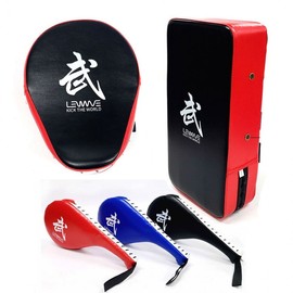 LW Boxing Kick Mitt & Wrist Guard for Striking Practice ELW Square Kick Mitt Red 1PC 2ea