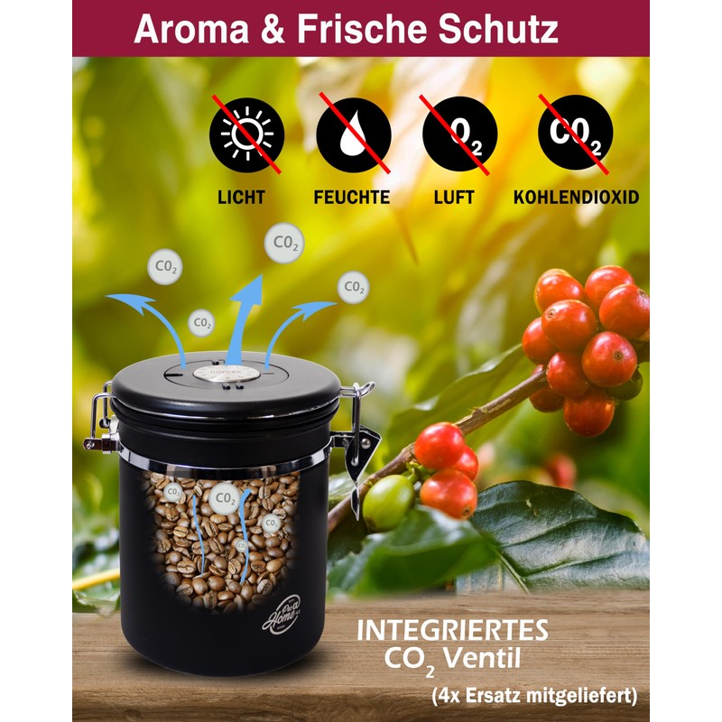 Pro@Home43 - Coffee Canister 500 g / 1.5 L -