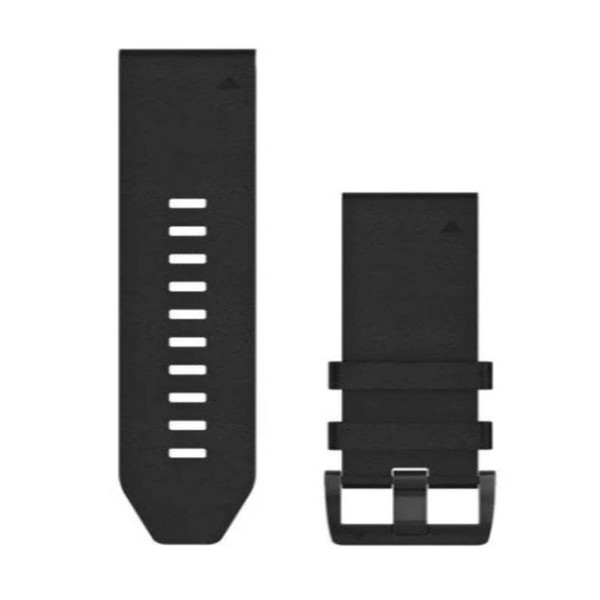 Garmin QuickFit 22 Black Leather Watch Strap
