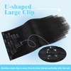 Ukira Black Hair Extensions for Women Clip in, 22 Inch