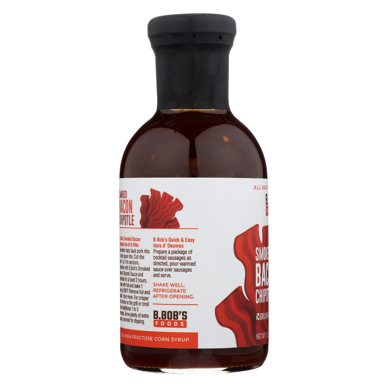 B.Bob's Smoked Bacon Chipotle Sauce, 15.25 Ounces (Pack Of 6)