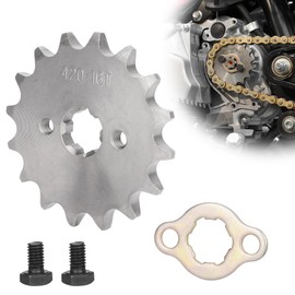 420 16T Front Sprocket, 17MM Motorcycle Sprocket for Baja DR50 DR70 DR90 SDG SSR 50cc 70cc 110cc 125cc 140cc 160cc TaoTao Roketa Coolster Sunl Lifan Chinese ATV Quad Dirt Bike
