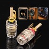 Facmogu 2 Pairs Mini Gold Plated Insulated 5-Way Binding Post