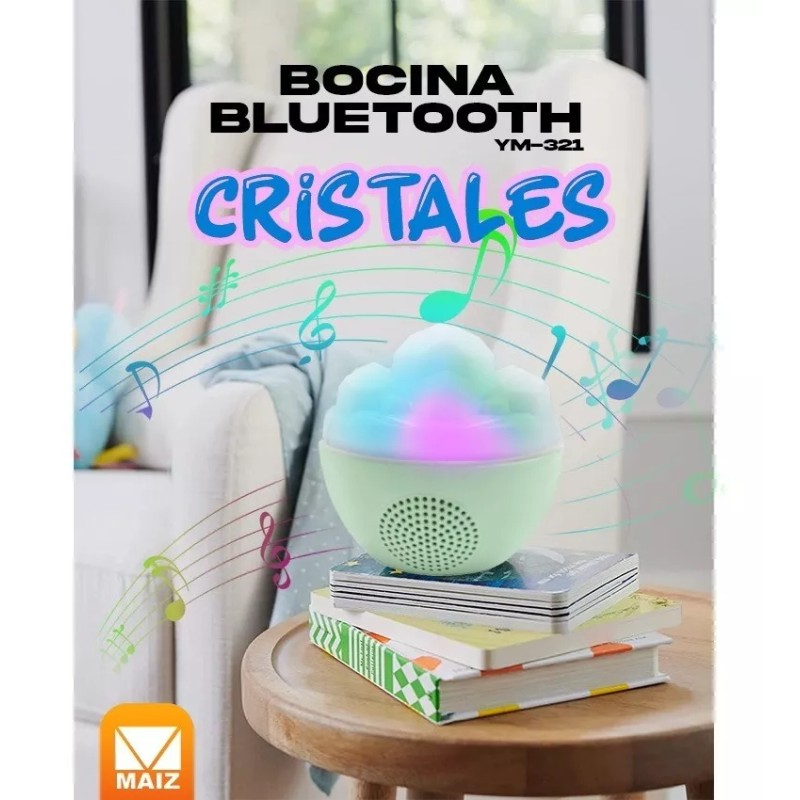 Maíz Bocina Radio Fm Recargable Usb Bluetooth Luz Led Portatil