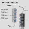 2 Pcs Black & White Keyboard Fidget Clickers with LED